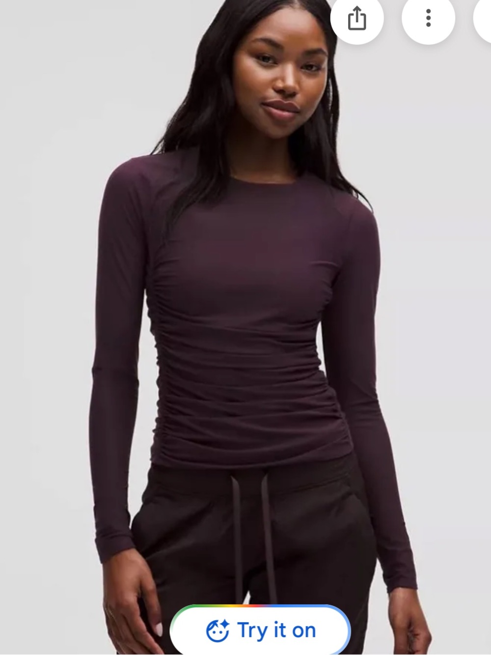 lululemon Mesh Ruched Long-Sleeve Shirt